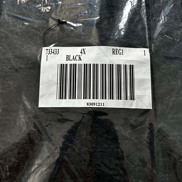 SOFT FUZZY SWEATER, BLACK, SIZE 4X, LONG SLEEVES, RIBBED CREW NECK, DROP SHOULDE - Picture 8 of 11